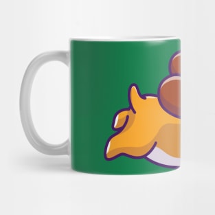 Cute Dog Running Cartoon Mug